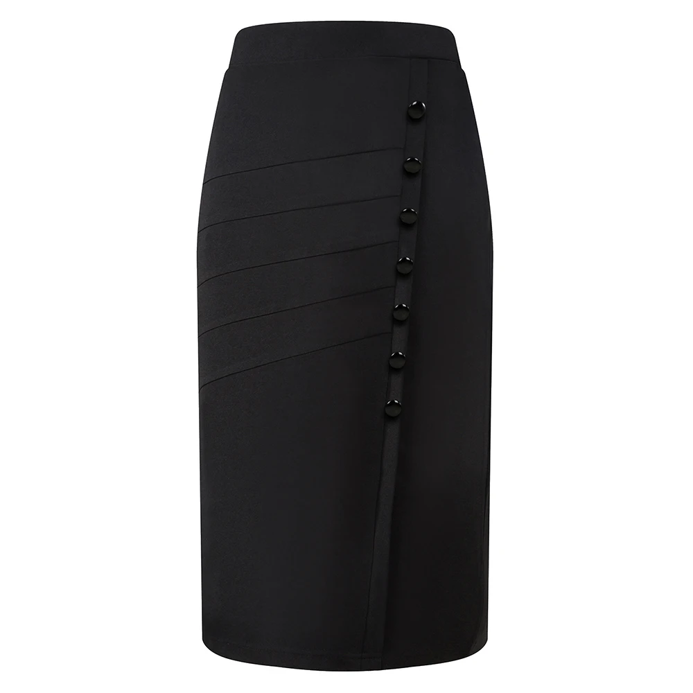 4xl 5xl Plus Size Bodycon Pencil Skirts Woman Big High Waist Patchwork Bandage Slim Elegant Stretch Office Midi OL | Женская одежда