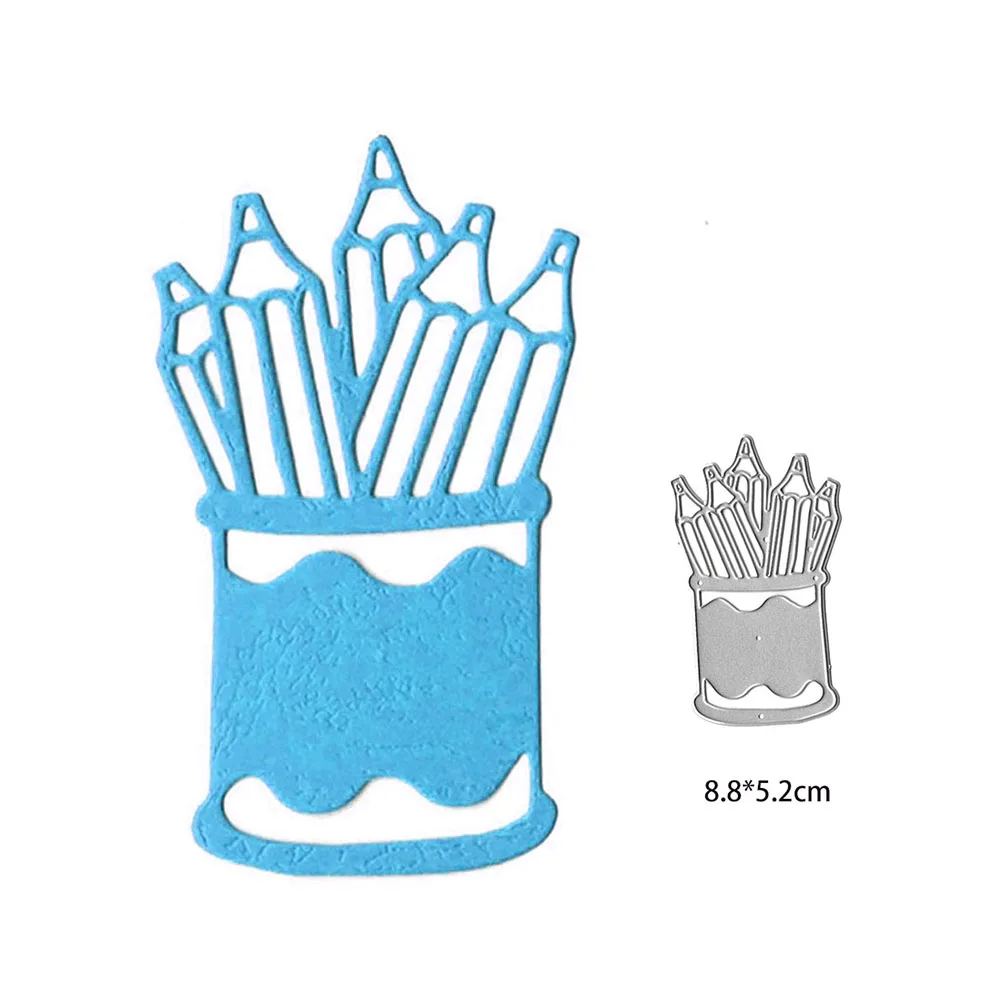 

Brush Pot Dies Scrapbooking Embossing Folder for Card Making Metal Cutting Die Mod Photo Alum DIY Slimline Die Cuts New