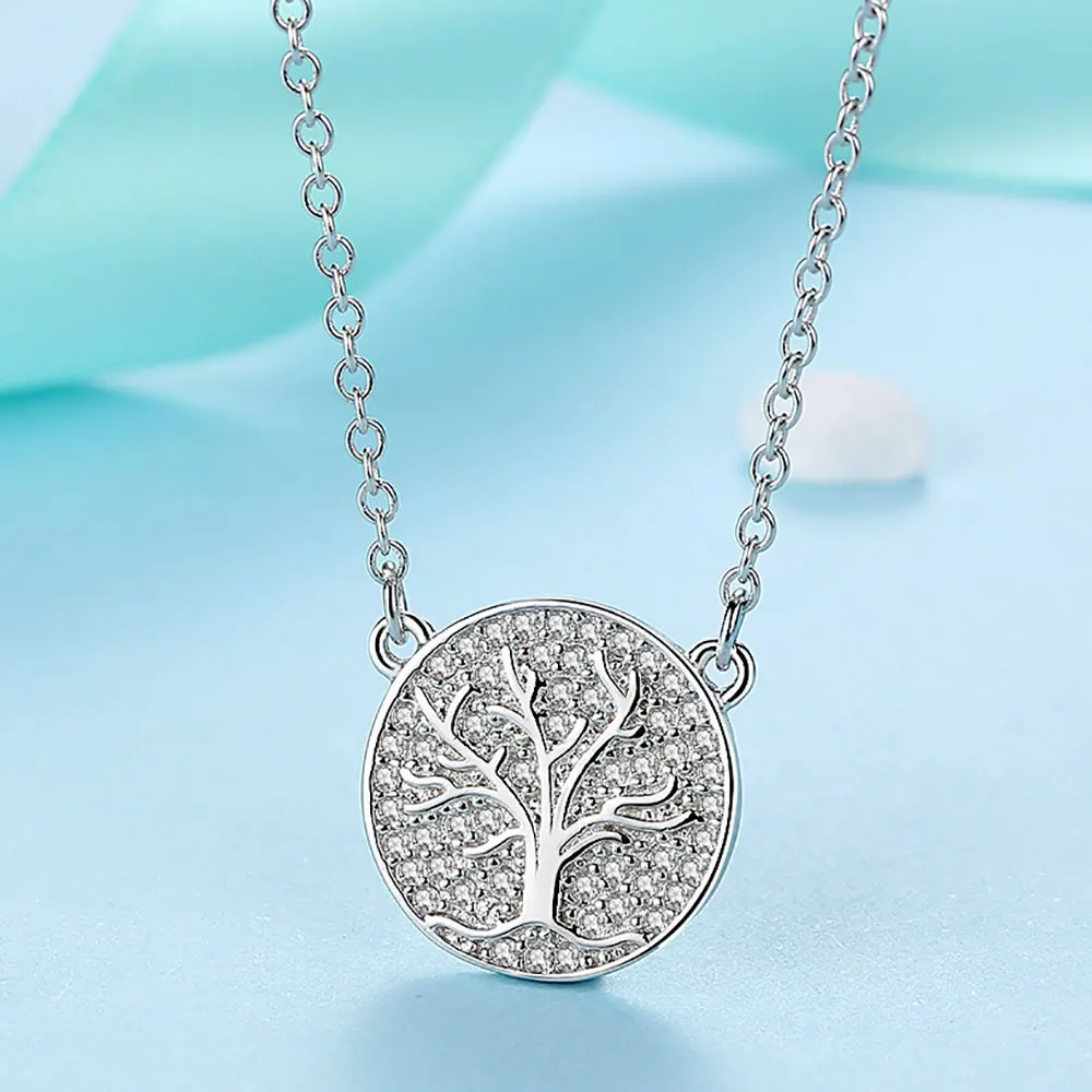 Новинка 2020 роскошный кристалл циркон семейное древо жизни круглый кулон