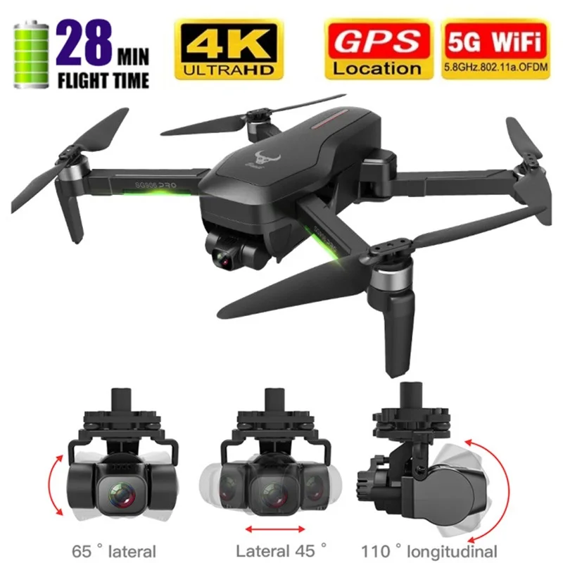 

SG906PRO2 Three-axis Gimbal Drones 4K HD Dual Wide Angle Camera RC Drone Brushless Dron GPS Positioning Professional Quadcopter