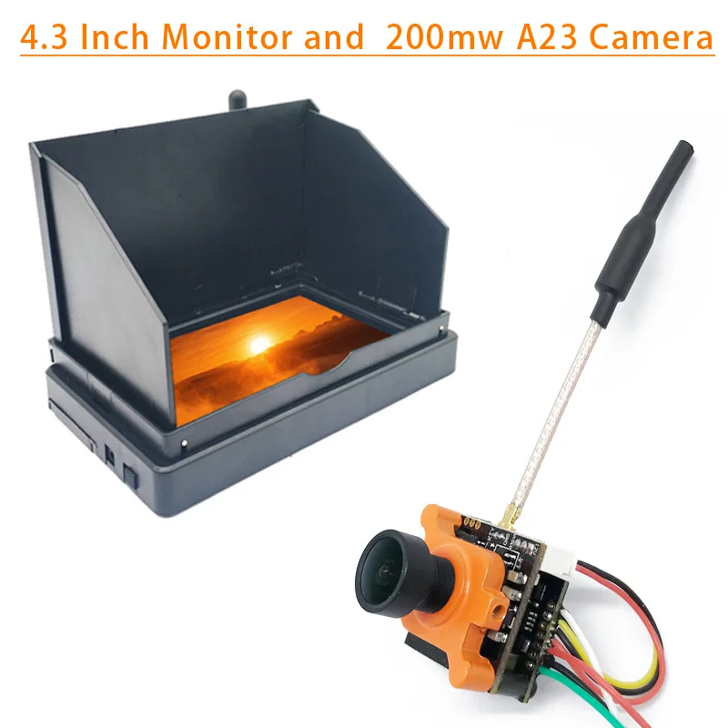 Видеокамера со встроенным аккумулятором 5 8 ГГц 48 каналов 4 3 дюйма FPV 480x272 мини