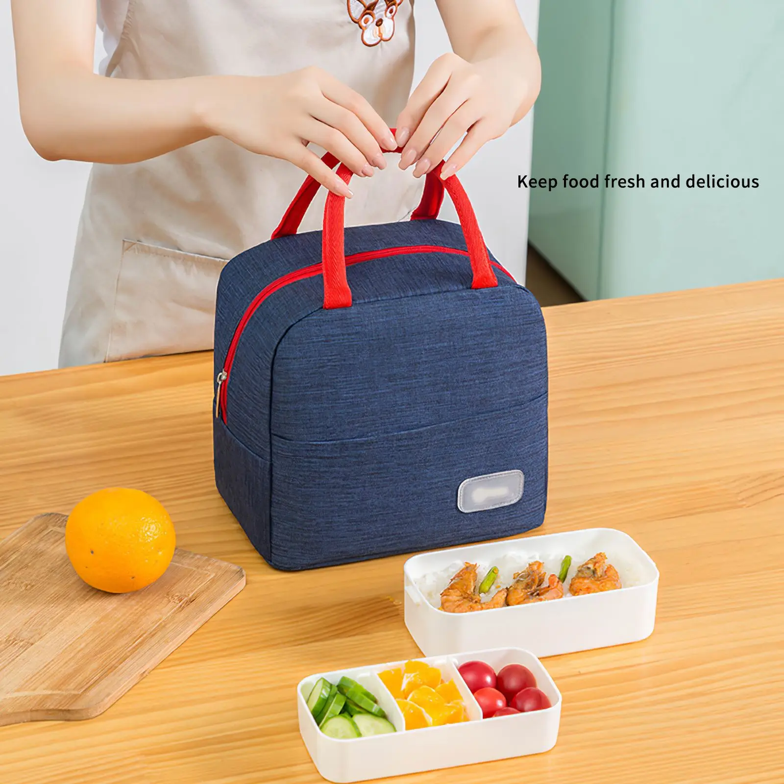 

1PCs Fresh Cooler Bags Waterproof Nylon Portable Thermal Oxford Lunch Bags For Women Convenient Lunch Box Tote Food Bags