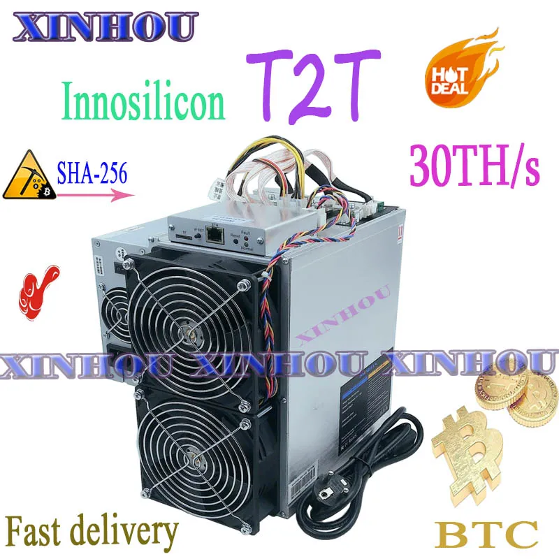 Новинка asic miner Innosilicon T2T 30TH/s SHA256 BTC BCH Майнер биткоинов лучше чем Antminer S9 S17 T17 S15 Z11