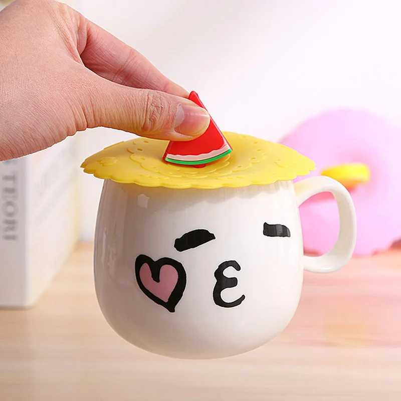 Многоразовая герметичная силиконовая крышка для чашки термостойкая Герметичная