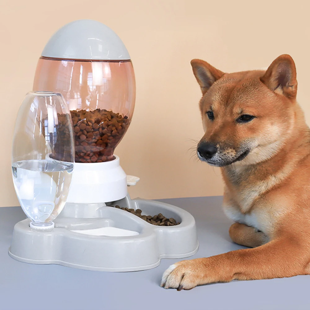 

С бутылкой для воды 600 мл, л, Вместительная емкость для котят, кормление щенка Waterer, автоматическая фотоемкость, миска для еды, питьевой фонта...