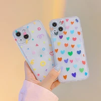 ekoneda cute bling glitter love hearts case for iphone 13 12 11 pro xs max xr x 7 8 plus silicone women protective cases cover