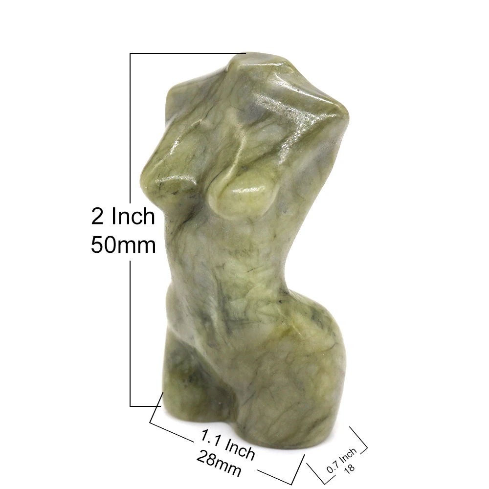 Женская модель бюст 2 дюйма Статуэтка из натуральных камней исцеляющая кристалл