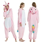 Розовый Пегас Для женщин, пижама, костюм для сна Kigurumis, пижама в виде животных Единорог Onesie домашняя Яркая пижама с хвостом Фланелевая Пижама для взрослых пижамы вечерние