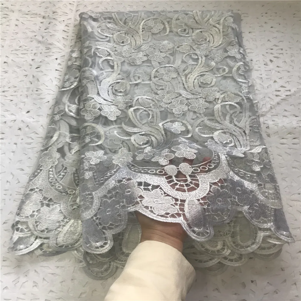 Белый цвет высокое качество последняя мода вышивка французское кружево оптовая