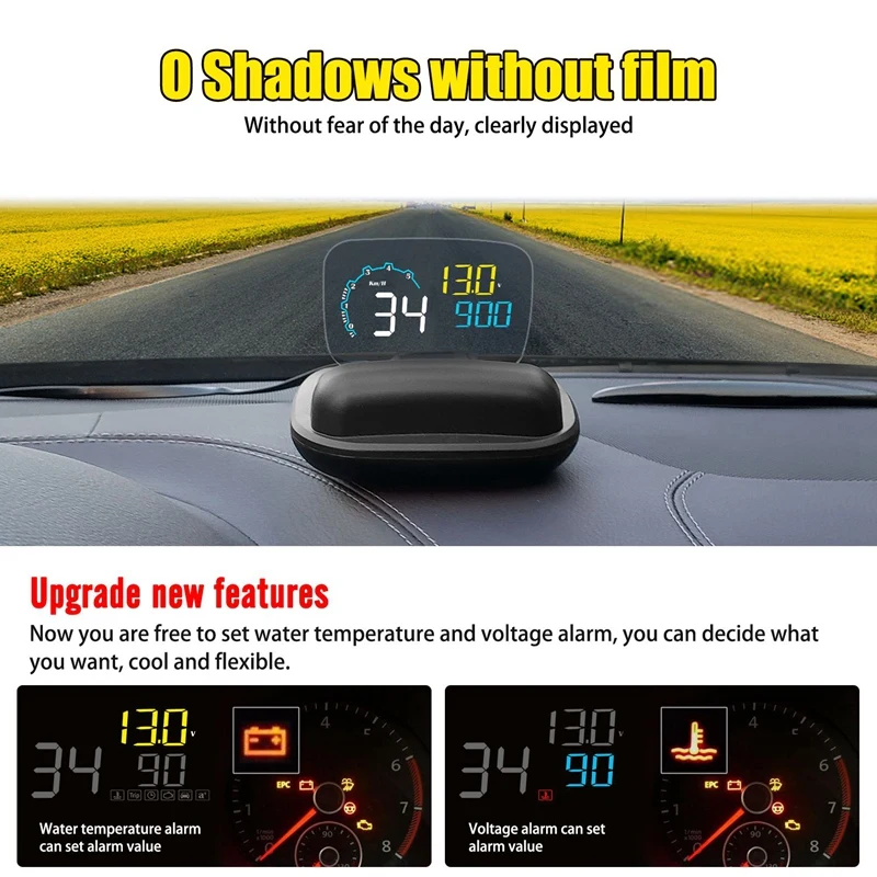 

Head Up Display Car Electronics Speeeter Auto HUD OBD2 Car Speed Projector Digital On-Board Computer C600