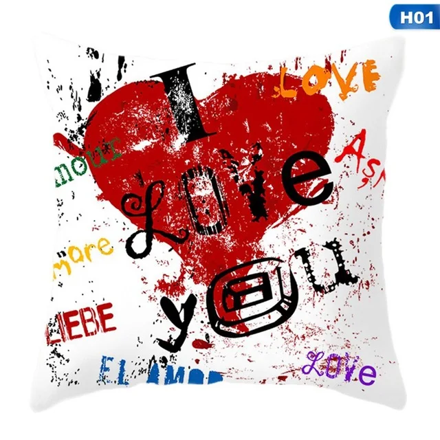 

Red Cushion Cover Valentine's Day Decoration Peach Skin Cushion Cover Home Bedroom Hotel Car Decoration Cushion Cover 45x45cm .