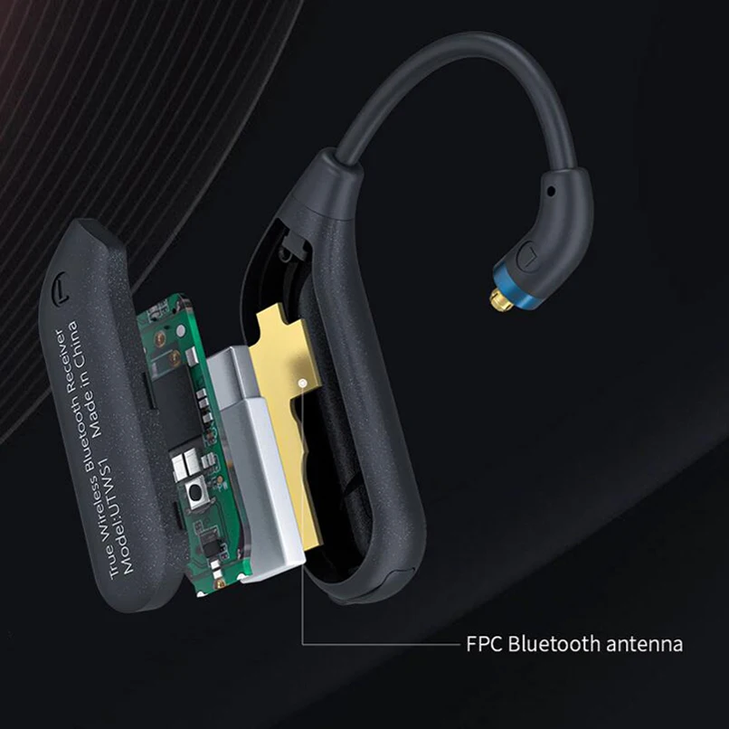 Fiio UTWS1 True Wireless Bluetooth Adapter 2 pin 0.78mm plug Detachable earhook with Mic 5.0 support aptX/AAC/SBC|Наушники и