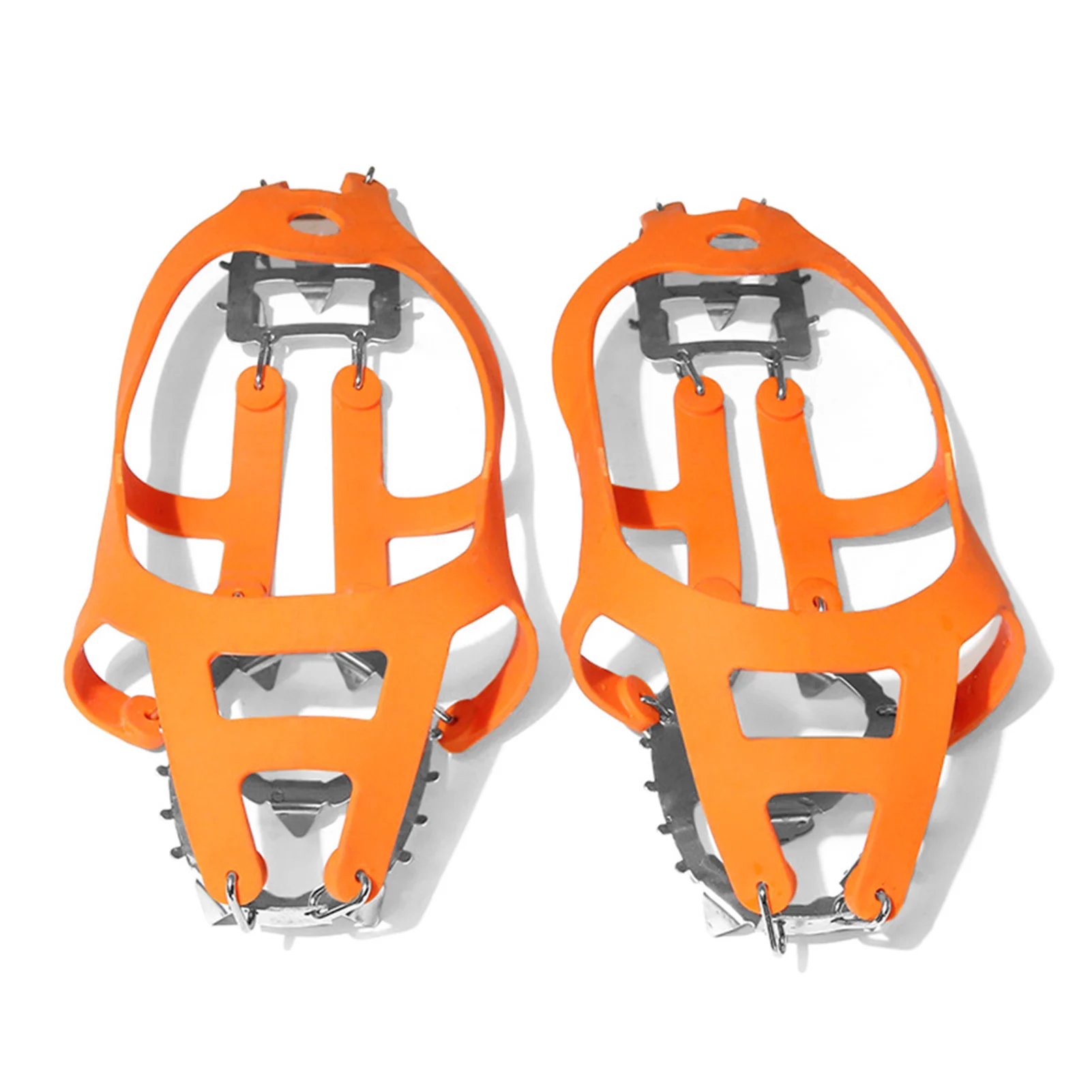 

Traction Cleats 18 Spikes Snow Shoes Antiskid Shoes 18 Teeth Climbing Crampons for Winter Ice Fishing Stainless Steel Shoe Cover