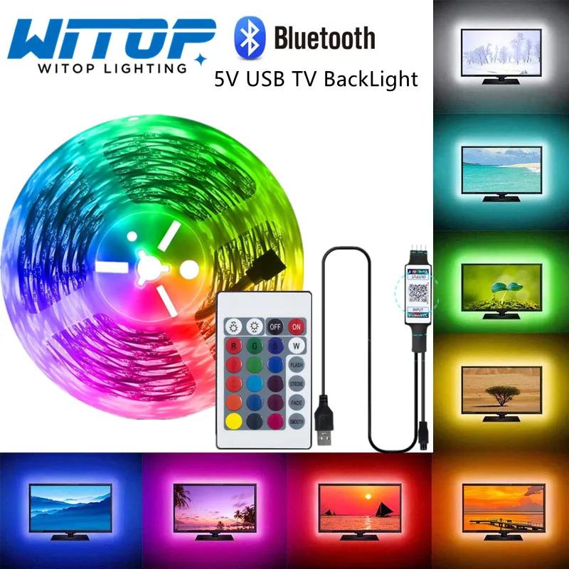 Bluetooth Светодиодные ленты Противотуманные фары 1 20M RGB 5050 SMD не Водонепроницаемый