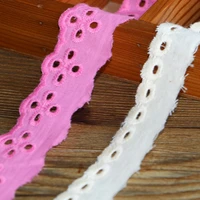 3 yards 2 5 3 5 pink beige cotton embroidered lace collar fabric sewing applique diy lace