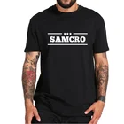 Классическая футболка с изображением сыновей анархия Samcro, футболка для американской экшн-фильмы, сериала TV, незаменимая повседневная мужская футболка, 100% хлопок