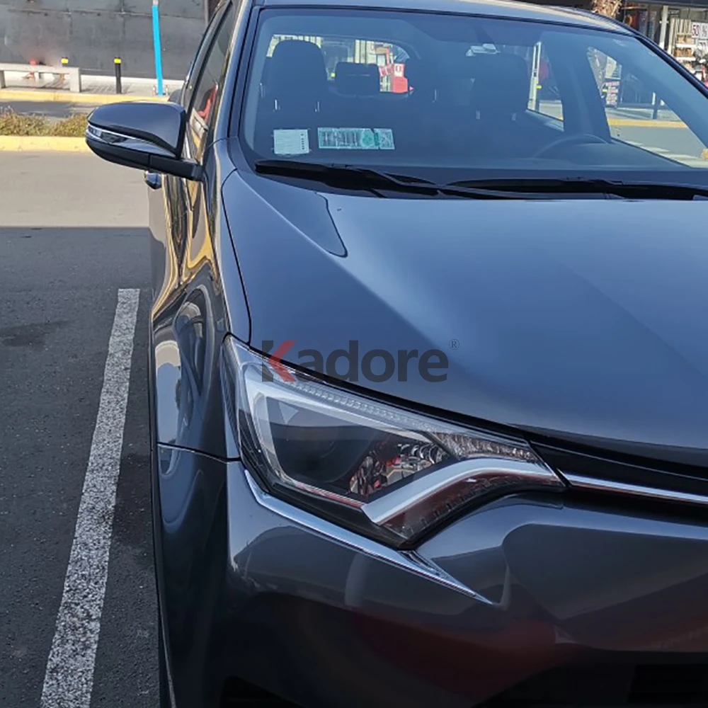 Для Toyota RAV4 RAV 4 ABS хромированный авто передний головной светильник, накладка на голову, светильник для бровей, полоски для стайлинга автомобилей