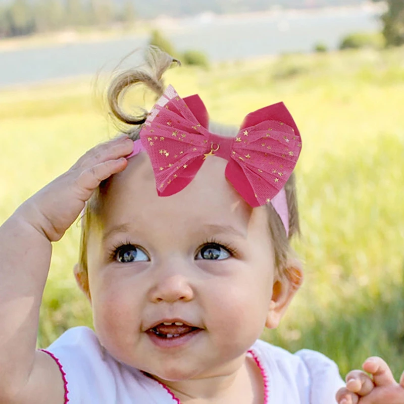 10 шт. От 6 месяцев до 5 лет повязки на голову для девочек детская резинка волос с