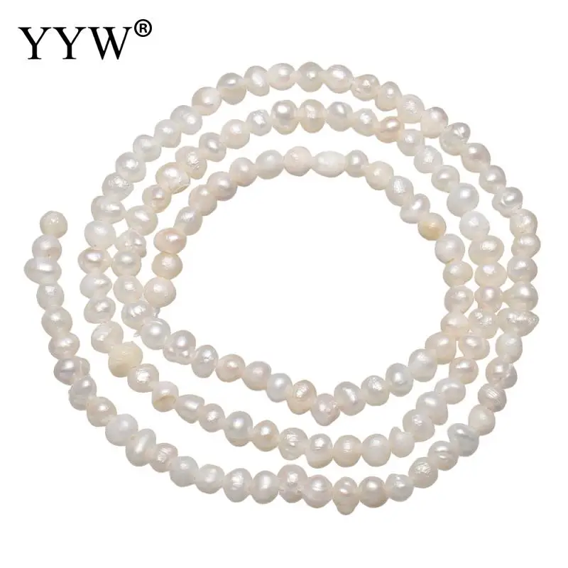 

Овальный белый 2-3 мм культивированный барочный пресноводный жемчуг бусины 0,8 мм отверстие 14-дюймовая нить для DIY браслета ожерелье ювелирны...