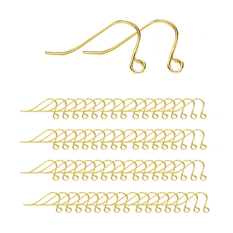 

G2AF Earring Hooks Copper Plated French Ear Wires Fish Hook Earrings DIY Craft