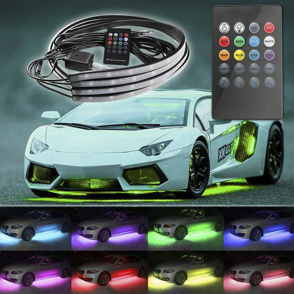 4 шт. 8-цветсветодиодный светодиодсветильник лента с нижней трубкой | Автомобили и