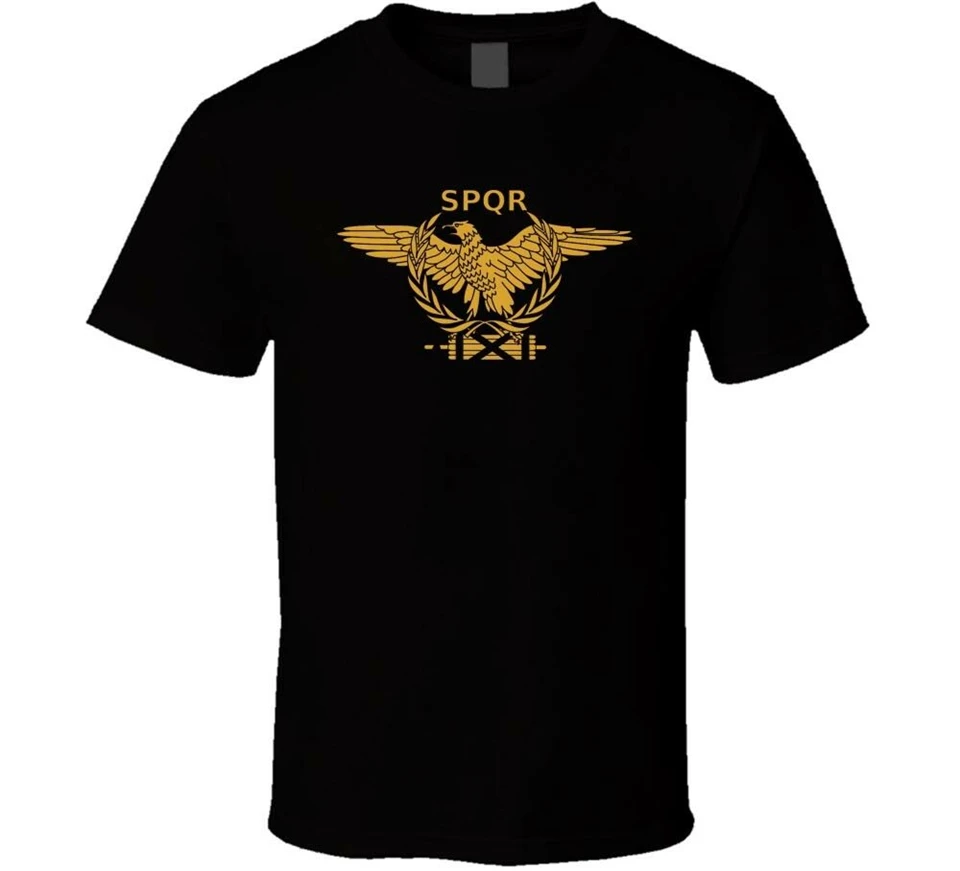 Spqr Spor Rom Gladiatoren Legion черно-белая футболка с логотипом Мужская принтом бесплатная