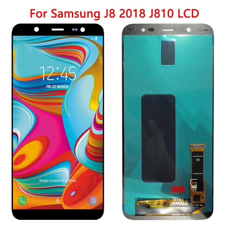 ЖК дисплей SUPER AMOLED J810 для Samsung Galaxy J8 2018 сенсорный экран 6 0 дюйма с цифровым