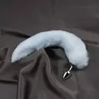 Забавный лисий хвост, искусственный хвост, металлическая Анальная пробка, товары для взрослых, задняя точка G, кокетливый, сексуальный, анальная пробка