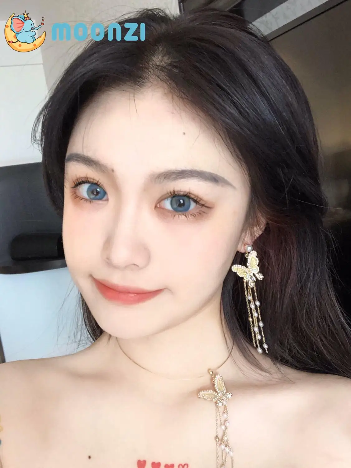 MOONZI смешанные синего и коричневого цветов Цветной контактные линзы для глаз