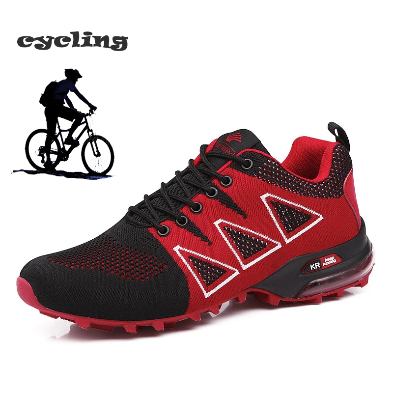 

Casual Unisex Mountain Cycling Shoes Outdoor Flat Lockless Carbon Bike Shoes trail trekking sneakers jogging shoes Men size 47