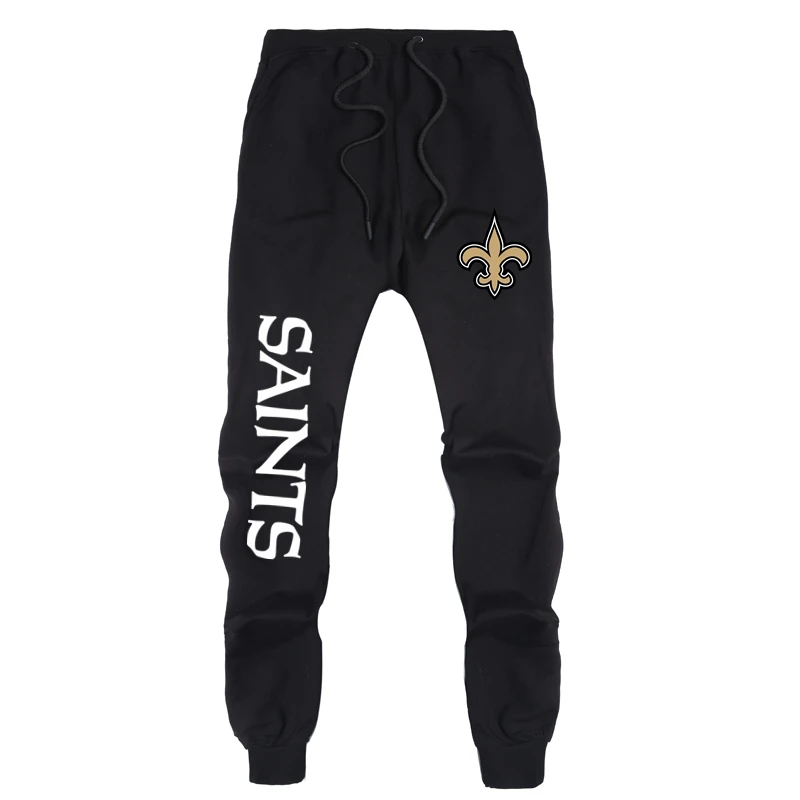 Saints Black Патриоты брюки весна и осень спортивный свитер брюки Новая Англия чемпионы Повседневные свитера брюки новые любовники мужские повседневные спортивные брюки - Цвет: Saints Black