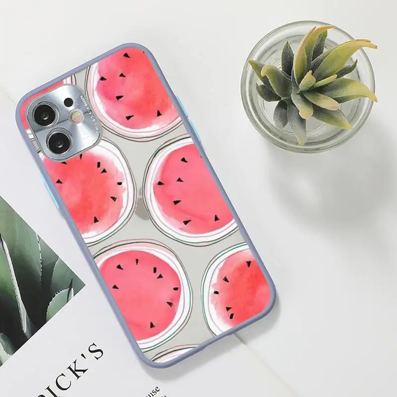 

Fashion Cute Cartoon Fruit Lemon Pineapple Phone Case For iPhone 12 11 Mini Pro XR XS Max 7 8 Plus X Matte transparent