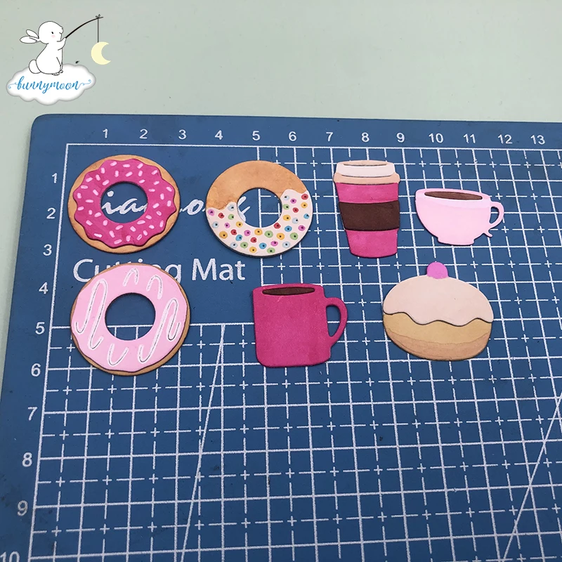 Bunnymoon трафарет пончиков металлические режущие штампы для скрапбукинга