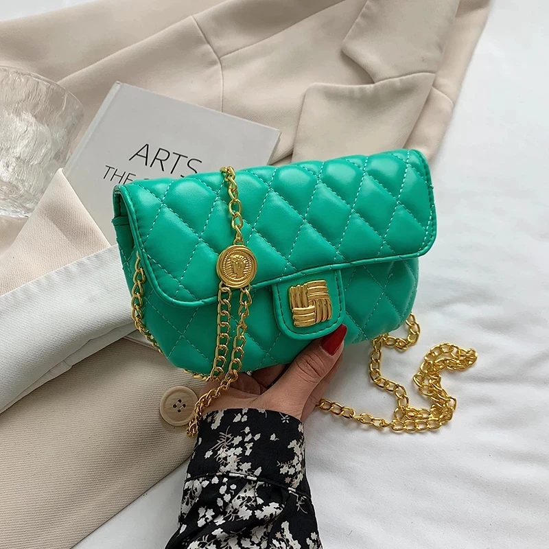 

Высококачественная сумка-мессенджер через плечо для женщин 2021, маленькая Женская дорожная сумка из искусственной кожи на цепочке, сумка на ...