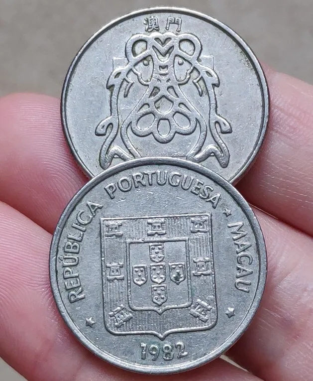 Макао 26 мм 100% настоящая памятная монета оригинальная коллекция | Дом и сад