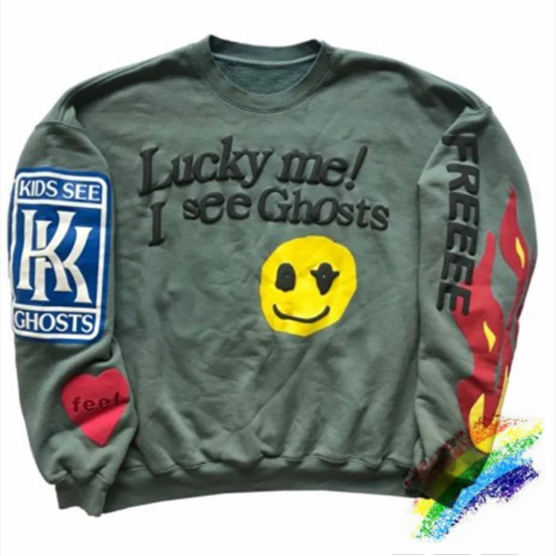 

CPFM Luck Me! Толстовки I SEE Ghost для мужчин и женщин, 1:1, Высококачественная уличная одежда в стиле хип-хоп, Канье Уэста, свитшоты