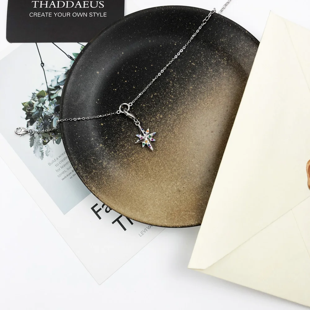 

Colourful Star Charm Bracelet 2020 Winter Brand New Link Chain 925 Sterling Silver Fine Trendy Jewelry Happiness Women Gift