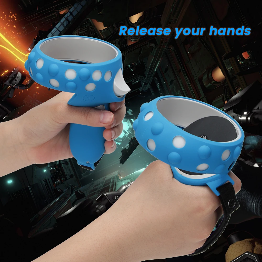 Силиконовый защитный чехол с ручкой VR для контроллера Oculus Quest 2 |