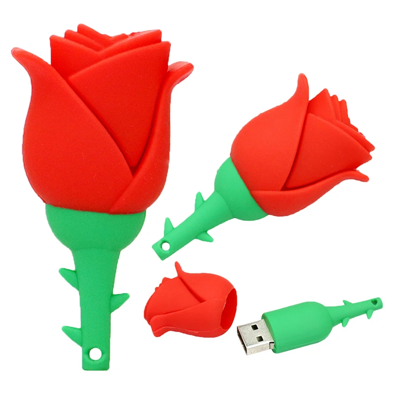 256 32 4 16 8 ГБ USB флеш накопитель силиконовая Роза Флешка Гб 128 64 персонализированный