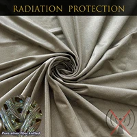 conductive 100 pure silver fiber stretchy fabric emfrfidemirf blocking faraday cloth antibacteria soft and washable