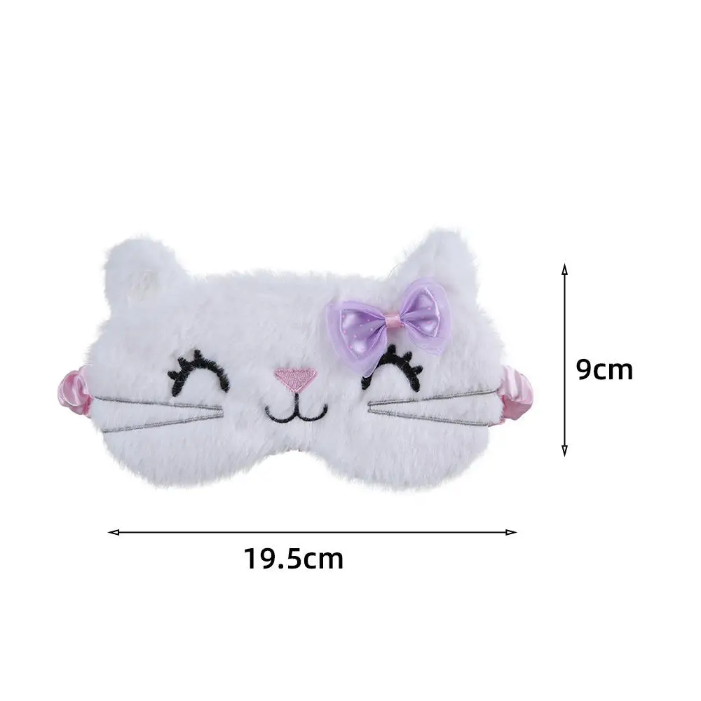 

Plush Sleeping Mask Blindfold Cute Cat Eye Cover Kids Anime Sleep Mask Cartoon Soft Plush Mask Travel Rest Sleeping Aid Eyepatch