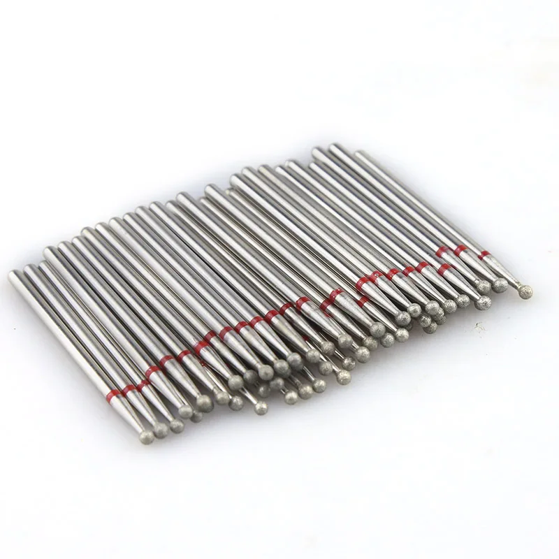 50 шт. набор алмазных вращающихся заусенцев для маникюра Набор сверл ногтей фрез