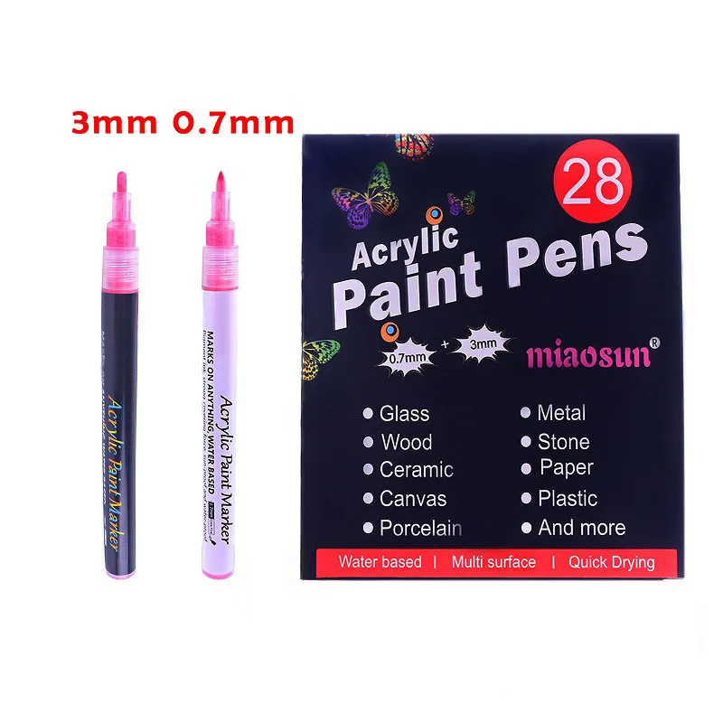 Два наконечника для ручки Смешанные акриловые маркеры Artistro дерева стекла камня