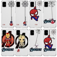 2021 superherostyle transparent phone case hull for samsung galaxy a50 a51 a20 a71 a70 a40 a30 a31 80 e 5g s shell art cell cove