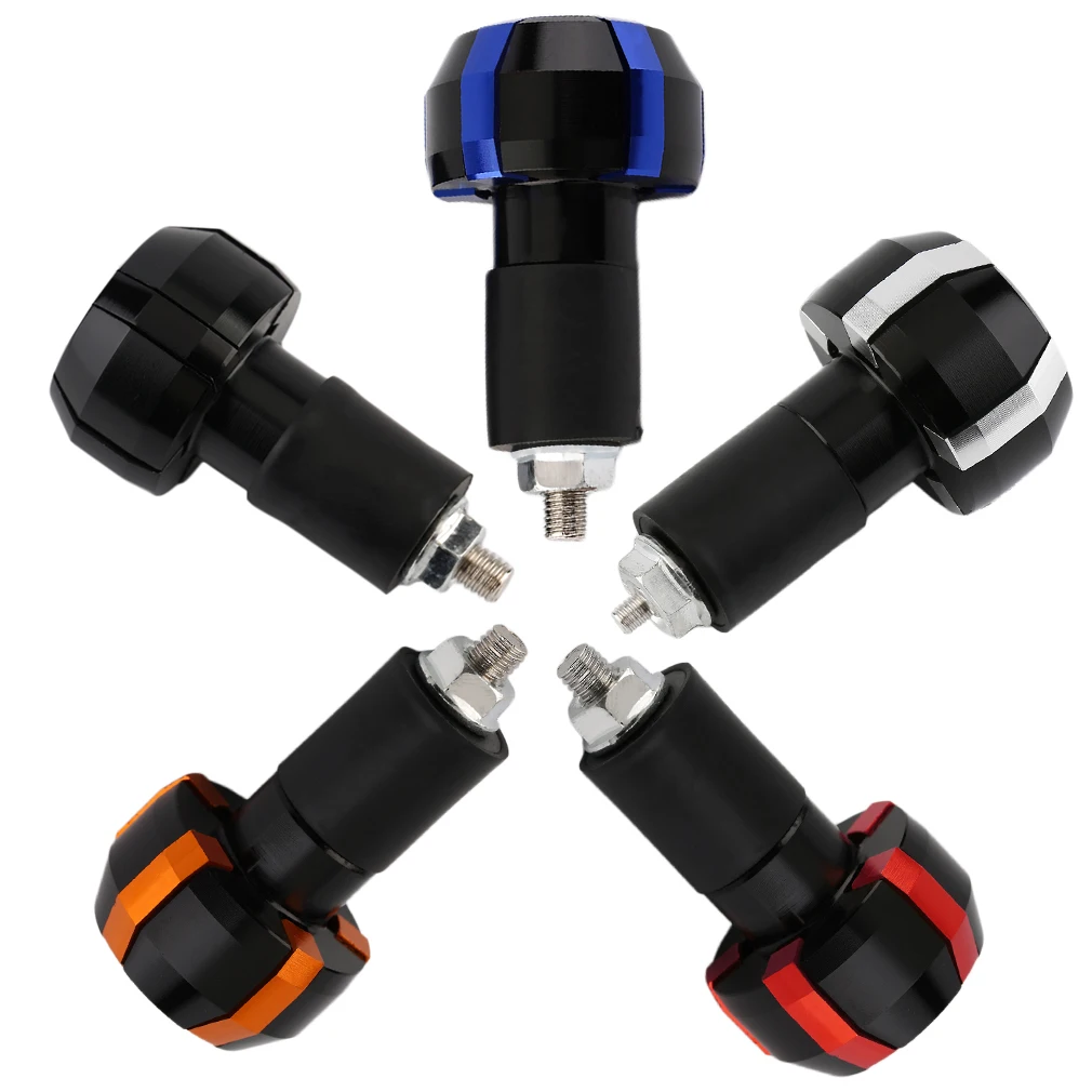 

2pcs Universal Motorcycle Handlebar Ends Grip Weights Anti Vibration Plug Cap Hand Grips Bar End Plug Parts For