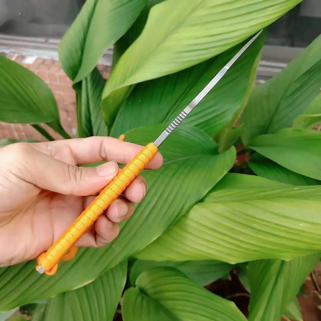 Чистый ручной Кованый прямой нож 59HRC из высокоуглеродистой стали для выживания в