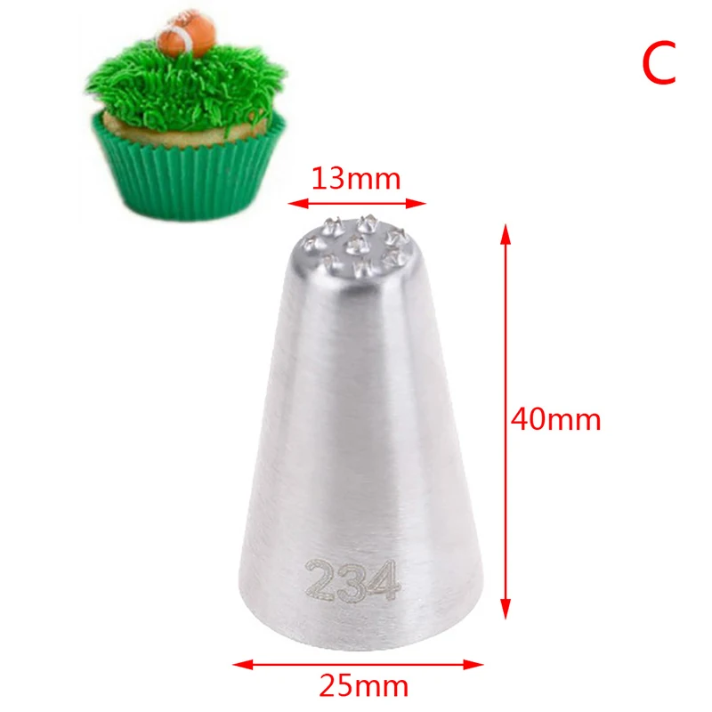 

1/3Pcs Grass Cream Icing Nozzles Pastry Tools Stainless Steel Pastry Fury Decoration Cupcake Head Cake Decorating Tools