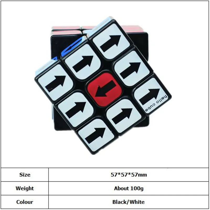 Zcube 3x3x3 куб наклейка со стрелкой черный/белый новые продукты 3 на 57 мм