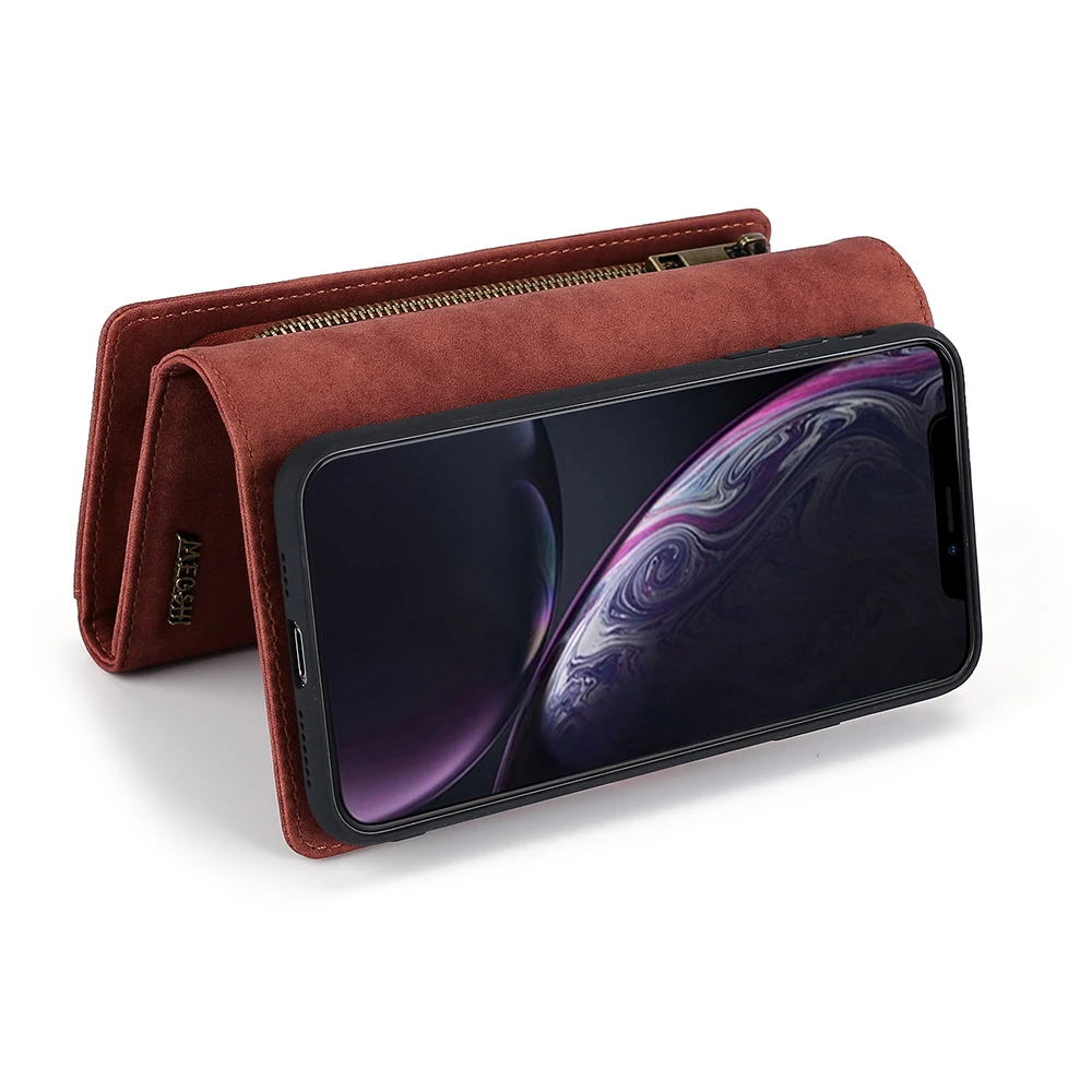 Huawei p30 Чехол-кошелек Премиум кожаный кошелек на молнии съемный магнитный