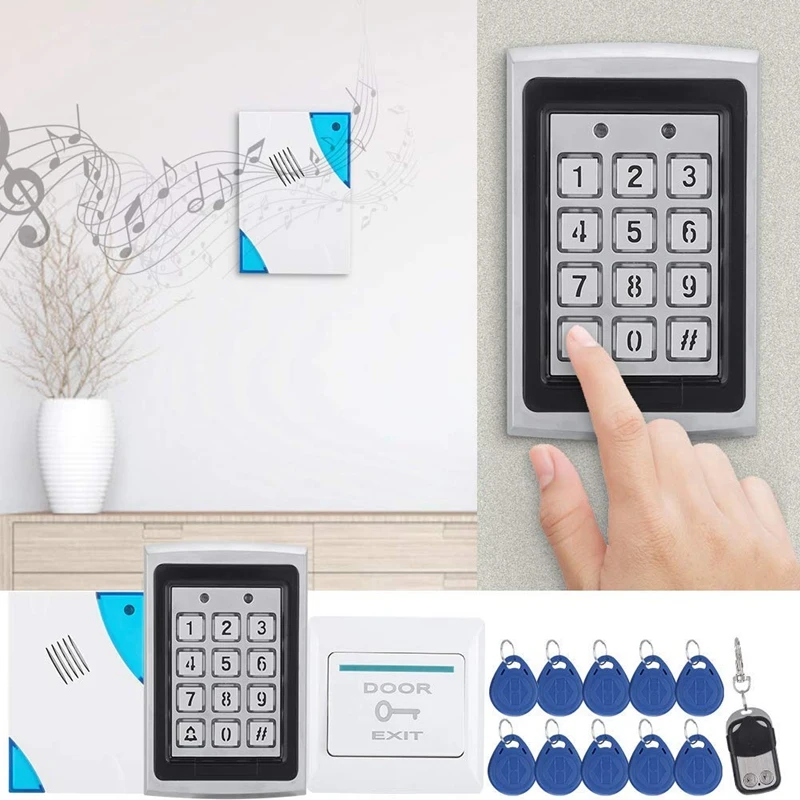 TZF005 04 RFID Клавиатура система контроля доступа Комплект Дверной замок 125 кГц EM
